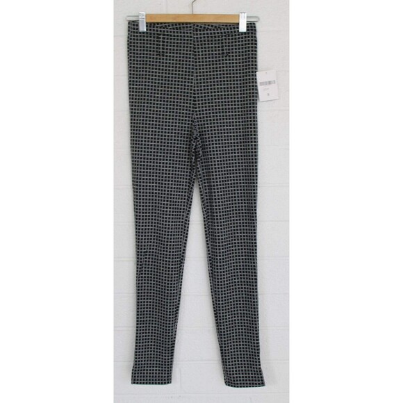 NWT Forever 21 Small Black White Graph Check Stretch Leggings - Picture 2 of 5